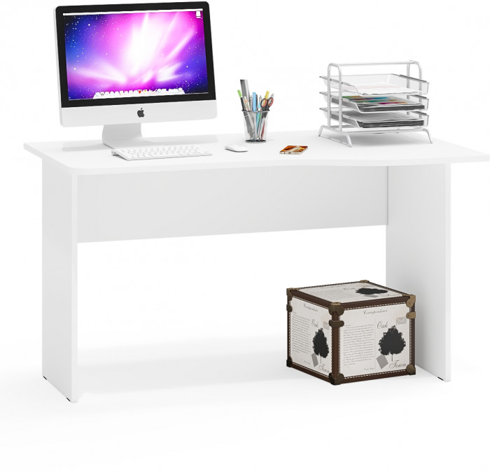 письменный стол С-МД-1-04, белый шагрень