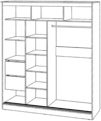 Шкаф-купе Элегант 1 2000 (Венге)