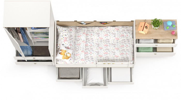 Эйп Детская № 6, белый/дуб белый