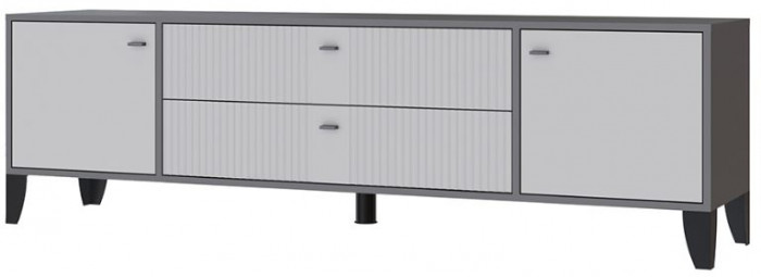 Тумба ТВ Парус-10 графит/светло-серый