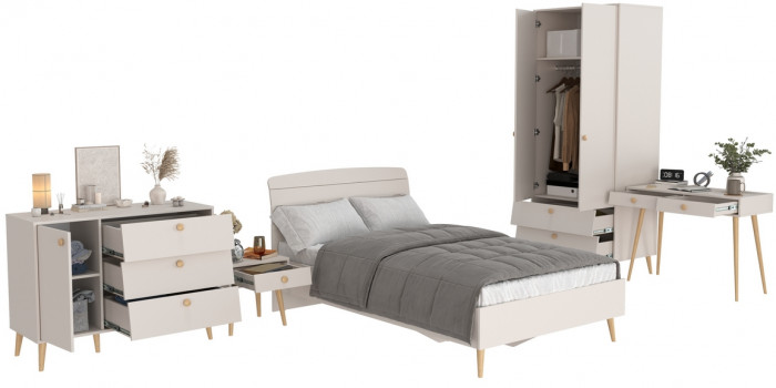 Афина Спальня 25-1200, кашемир серый