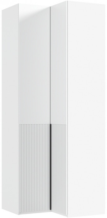 Марвэл Шкаф угловой, Белый/Браш белый