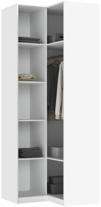 Марвэл Шкаф угловой, Белый/Браш белый