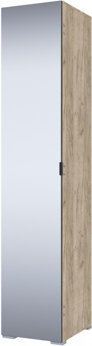 Пенал с зеркалом "Теана" - Крафт серый