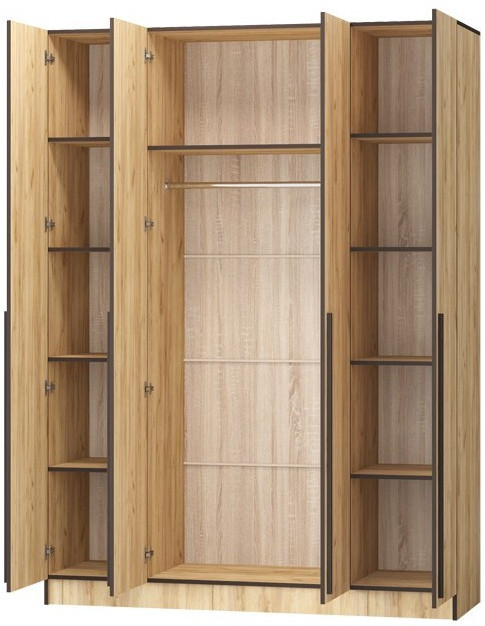 Шкаф Бастион ЛДСП 1,6 (графит)