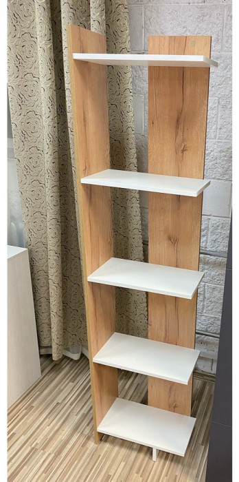 Стеллаж открытый Бейсик 2, крафт/белый