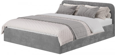 Кровать с основанием ЛДСП Лофт КР-18 (1,6м), Хром