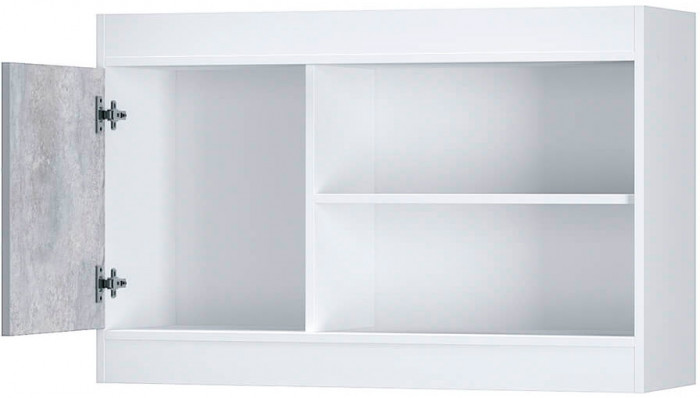 "Паскаль" полка (970х629х306) белый/цемент светлый