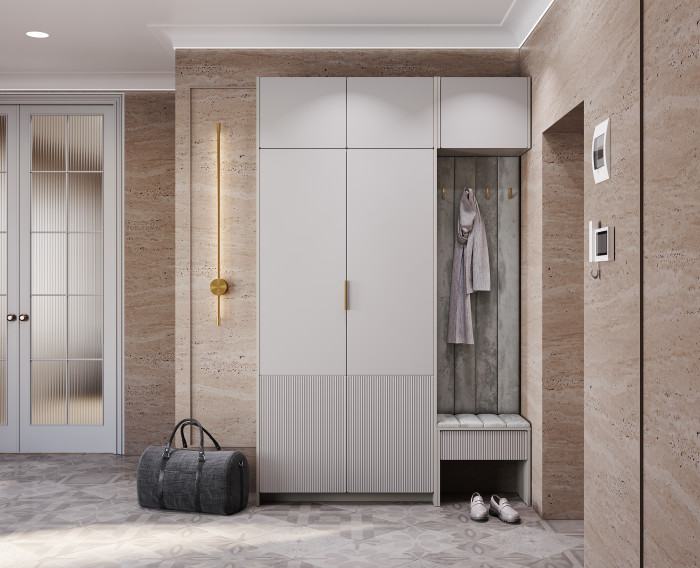 Шкаф 2-х створчатый "Пандора" ШК-01, Кашемир/МФ03