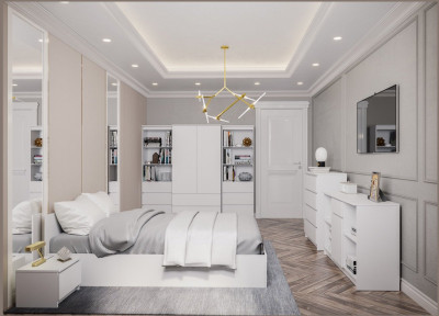 Модульная спальня Мори, композиция 2, Белый