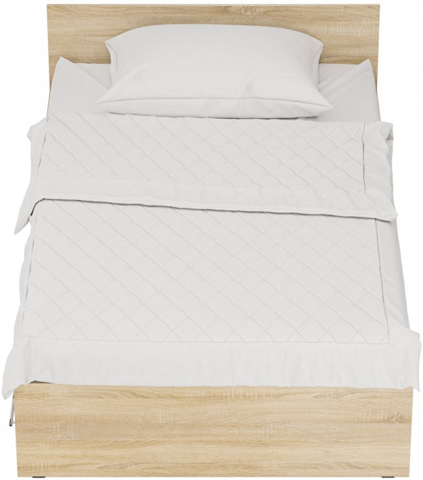 Стандарт Кровать с ящиками 1200, цвет дуб сонома, ШхГхВ 123,5х203,5х70 см., сп.м. 1200х2000 мм., без матраса, основание есть