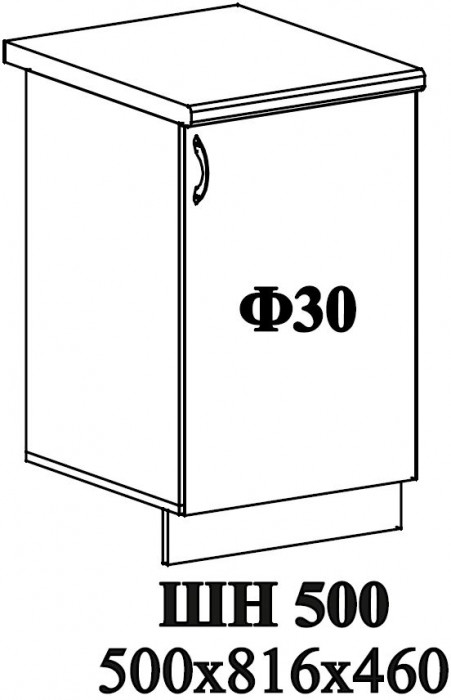 Ф-30 Катрин (ШВ 500, ШН 500, ШНМ 500) МДФ топаз