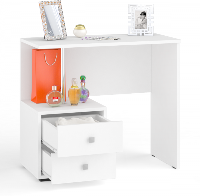 Камелия Стол косметический, цвет белый, ШхГхВ 85х40х75 см., НЕ универсальная сборка