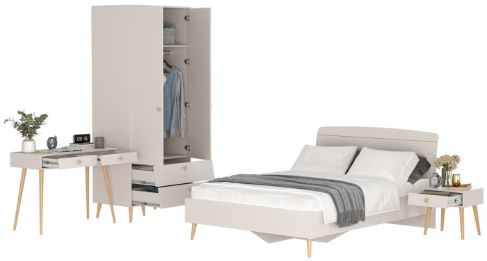 Афина Спальня 26-1400, кашемир серый