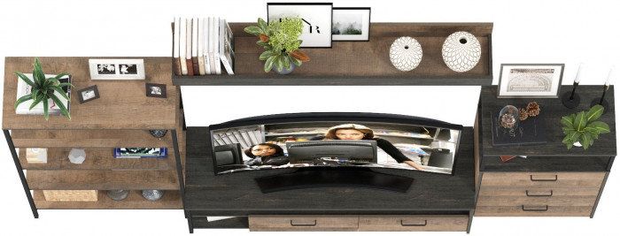 Трувор Гостиная 083, дуб гранж песочный/интра