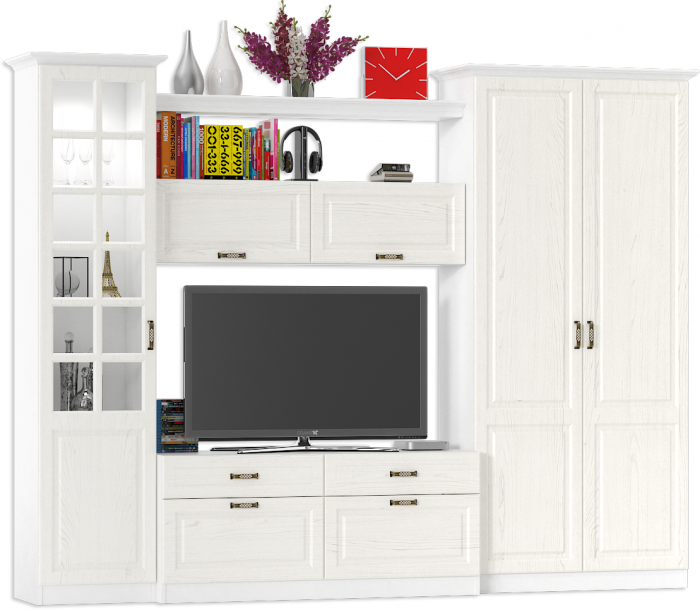 Ливерпуль Набор мебели 7, ясень ваниль/белый