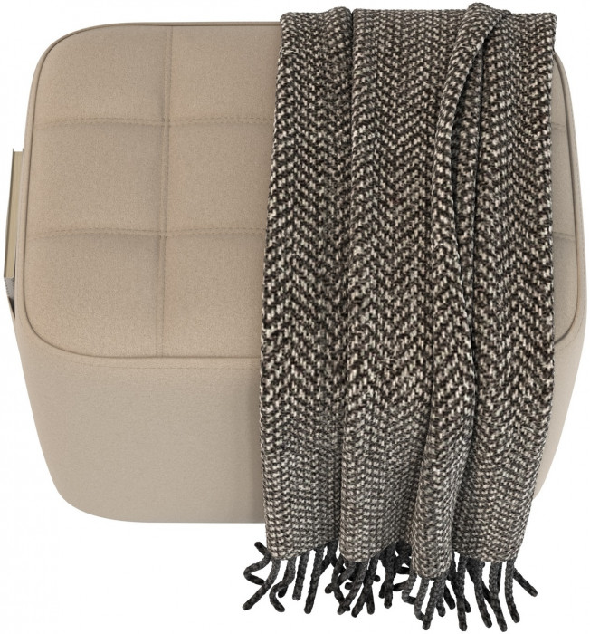 Банкетка 6-5127ТКВбеж Вики, цвет ткань бежевая, ШхГхВ 53х40х46 см.(прямоугольная тканевая банкетка на четырёх ножках)