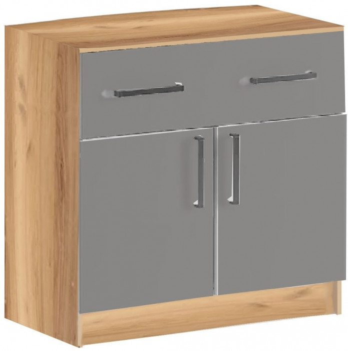 Бася Комод 1 ящик 2 двери (Венге / дуб беленый)