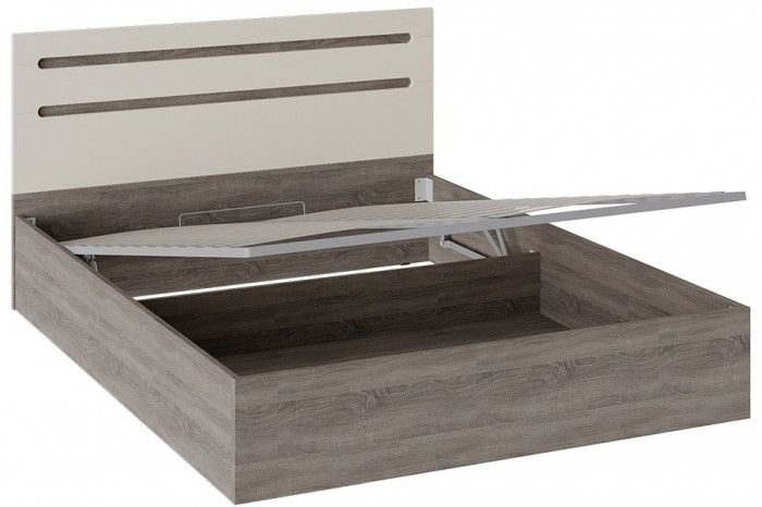 Фьюжн ТД-260.01.04 Кровать с подъемным механизмом (Бежевый, Дуб Сонома трюфель)