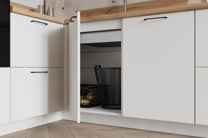 КГ Угловой 1500х2700 (с пм) , Белый софт матовый  Арника РМ