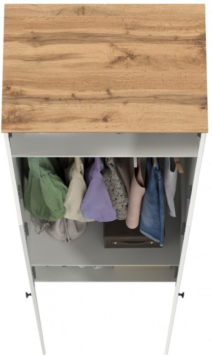 Остин 13.224 Шкаф, белый шагрень/дуб крафт золотой