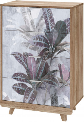 Комод &quot;Мегаполис&quot; КМ-02 Дуб каньон/фотопечать &quot;Бали&quot;