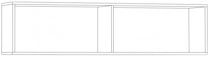 Ливерпуль Шкаф навесной, цвет ясень ваниль/белый, ШхГхВ 140х31,4х35 см.