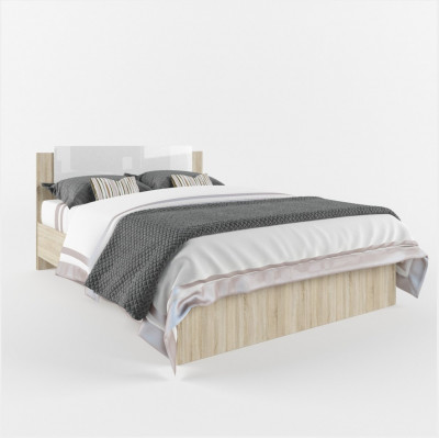 МС Софи Кровать Сонома/Белый СКР 1400.1, Сонома/Белый