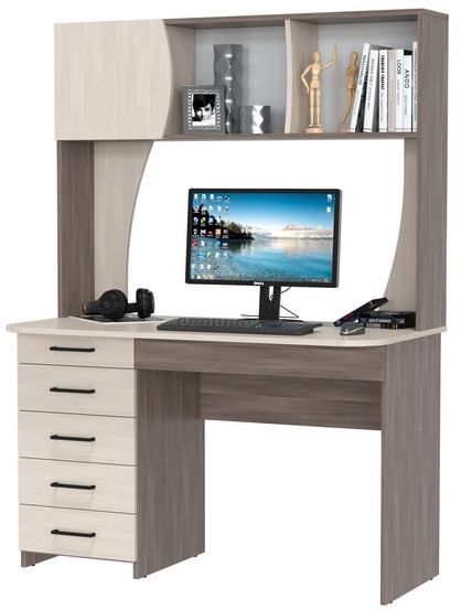 Стол рабочий 6-0606бод.тем/св Сигма, бодега тёмный/бодега светлый