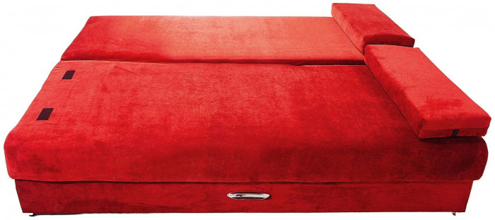 Диван-кровать Амстердам Мини Люкс, 150х195, еврокнижка, велюр, красный