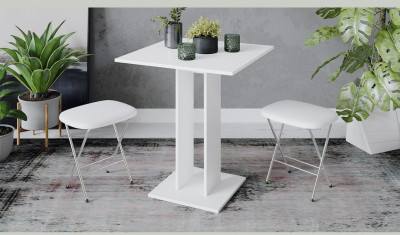 Анкона Стол обеденный Тип 1 (Белый/Дуб Крафт золотой)