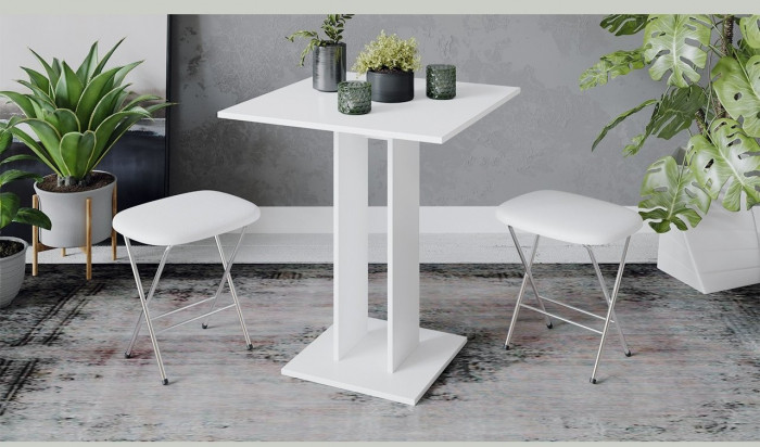 Анкона Стол обеденный Тип 1 (Белый/Дуб Крафт золотой)