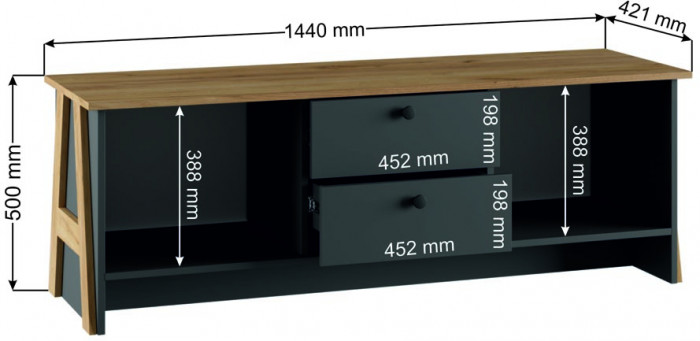 Тумба для ТВ Теодора, Графит
