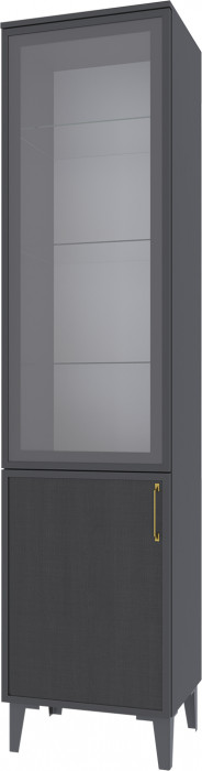 Толедо Пенал-витрина ТШ-1 графит серый