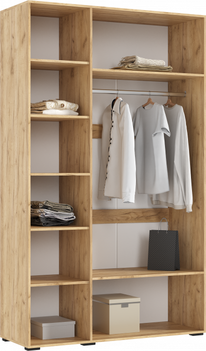 Флэш Шкаф 3-х ств. 1350 браш мени грин/дуб крафт