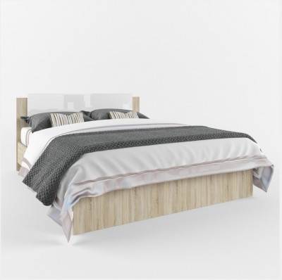 МС Софи Кровать Сонома/Белый СКР 1600.1, Сонома/Белый