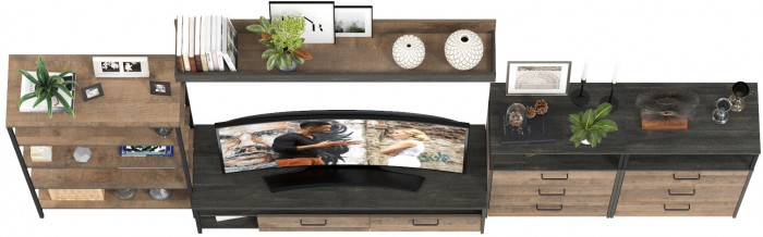 Трувор Гостиная 097, дуб гранж песочный/интра