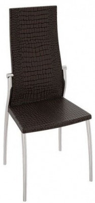 Комфорт-М Стул СМ-СРП-048 Гранд (Каркас Эмаль Бриллиант, Бежевый Аллигатор к/з 218 (белый перламутр))