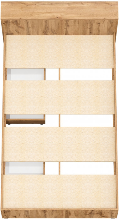 Ксения Кровать с ящиками 1200, дуб вотан/белый