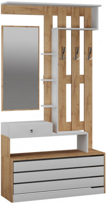 Ямайка Центральная секция ЯПЦС-1 (1100*2100*350) дуб крафт золотой/белый