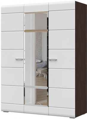 Вегас Шкаф 3-х ств 1500*2000*570 венге/белый глянец