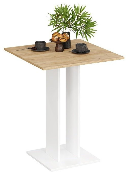 Анкона Стол обеденный Тип 1 (Белый/Белый)