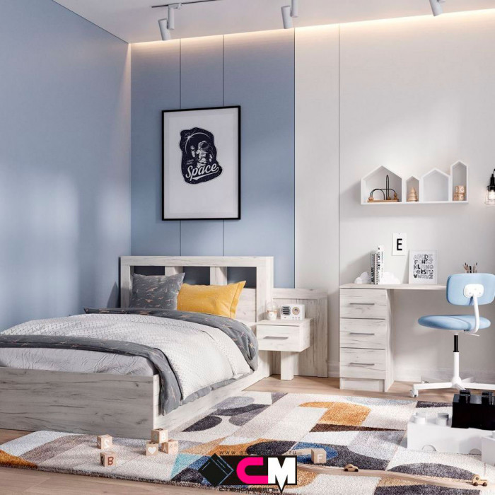 Гранд тумба прикроватная (0,450 х0,694х0,470) дуб крафт белый