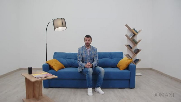 Диван раскладной Брэй светло-голубой