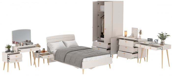 Афина Спальня 28-1200, кашемир серый