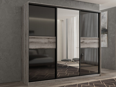 Шкаф-купе Кааппи 9 Эвок Окаменелый 250х45х230 см