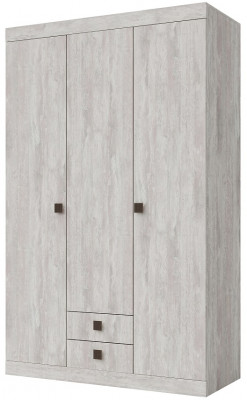 Шкаф трехдверный с ящиками "Лондон" - Ледяное дерево