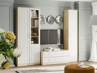 Гостиная Оливия 6 Дуб Сонома/белое дерево