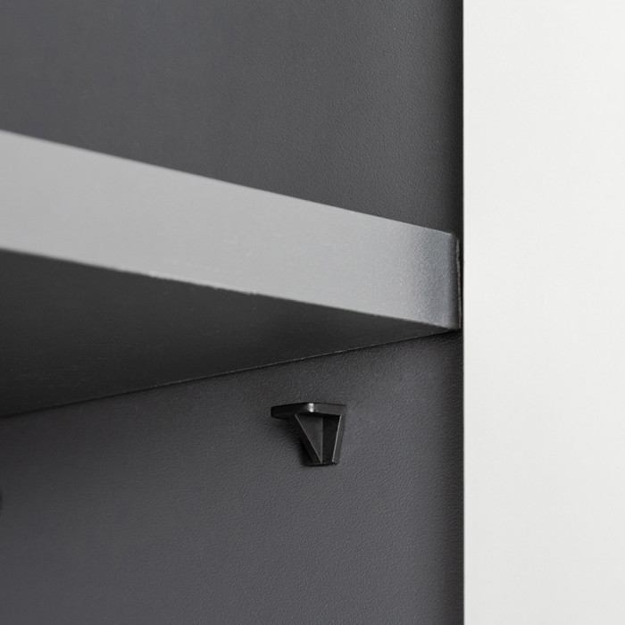 Сидней 13.201 Шкаф-витрина 2 штуки, цвет корпус: антрацит/фасады: МДФ веллюто капучино/прозр. стекло с серой тонир., ШхГхВ 100х41,3х205,2 см., ун. сб.