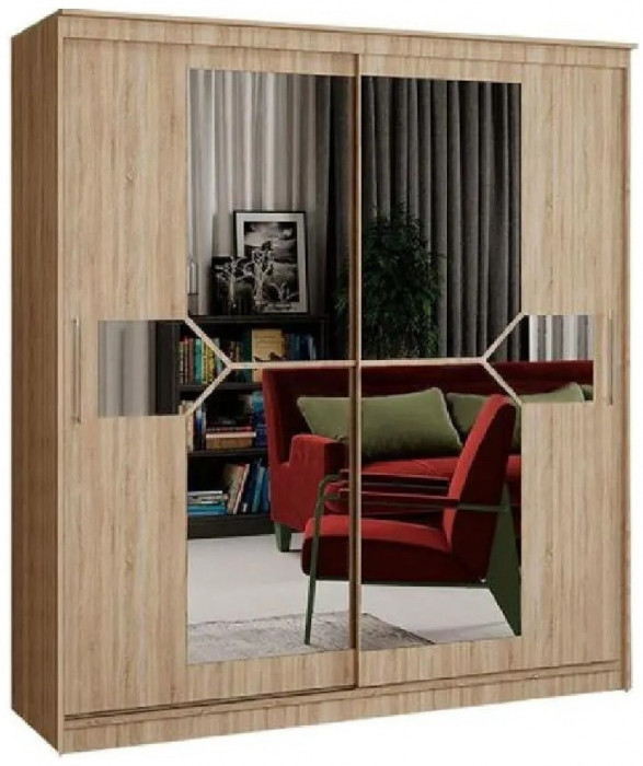 Шкаф-купе Элегант 1700 (Сандал светлый)